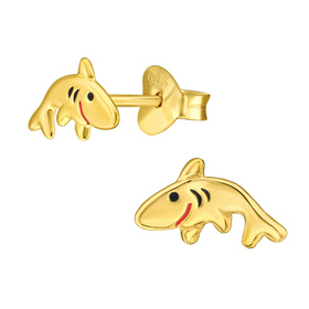 Hai Kinder Ohrringe 925 Silber