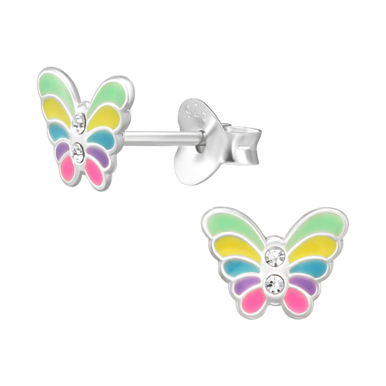 Schmetterling Kinder Ohrringe 925 Silber