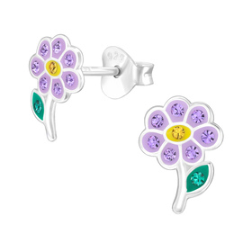 Blume Kinder Ohrringe 925 Silber