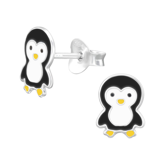 Pinguin Kinder Ohrringe 925 Silber