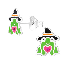 Frosch Kinder Ohrringe 925 Silber