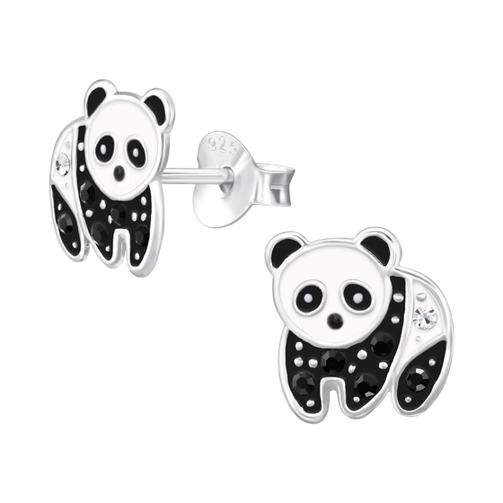 Panda Kinder Ohrringe 925 Silber