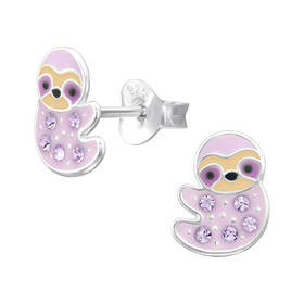 Faultier Kinder Ohrringe 925 Silber