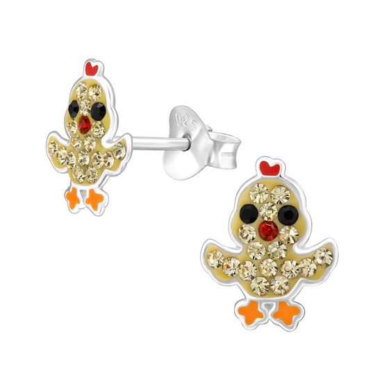 Huhn Kinder Ohrringe 925 Silber