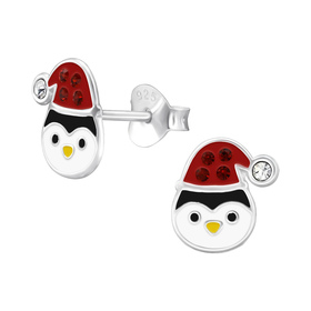 Pinguin Kinder Ohrringe 925 Silber