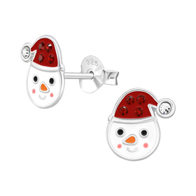 Schneemann Kinder Ohrringe 925 Silber