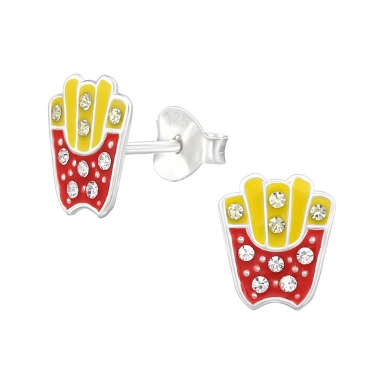 Pommes Kinder Ohrringe 925 Silber