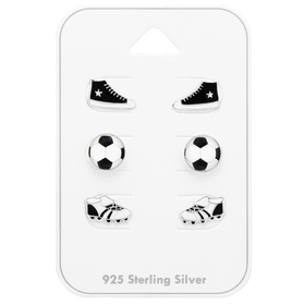 Fussball Kinder Schmuckset 925 Silber