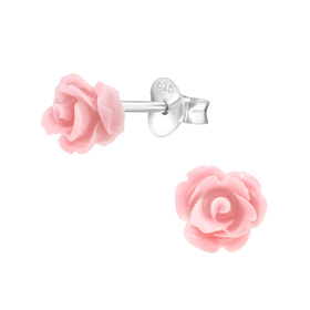 Rose Kinder Ohrringe 925 Silber