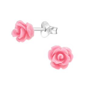 Rose Kinder Ohrringe 925 Silber