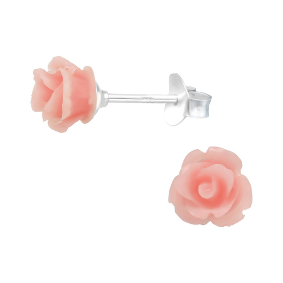 Rose Kinder Ohrringe 925 Silber