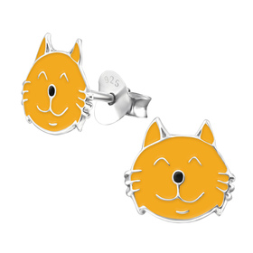 Katze Kinder Ohrringe 925 Silber