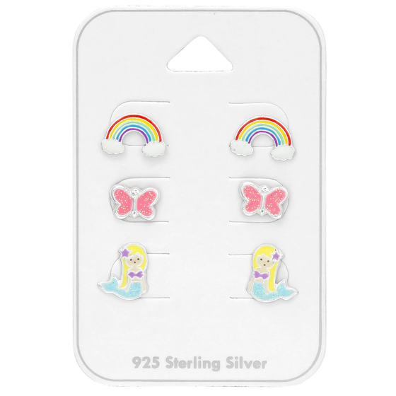 Buntes Kinder Schmuckset 925 Silber