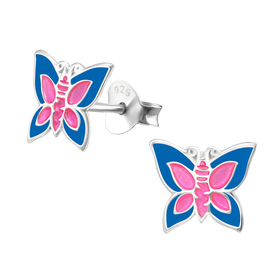 Schmetterling Kinder Ohrringe 925 Silber