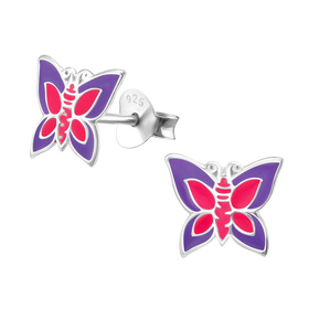 Schmetterling Kinder Ohrringe 925 Silber