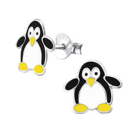 Pinguin Kinder Ohrringe 925 Silber