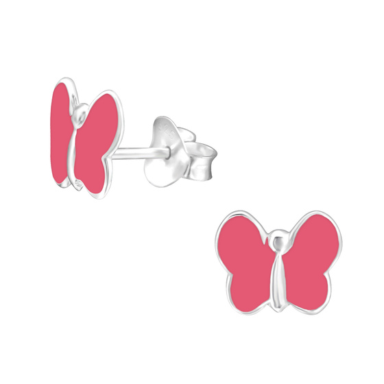 Schmetterling Kinder Ohrringe 925 Silber