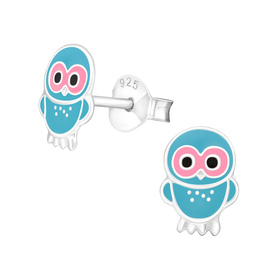 Eule Kinder Ohrringe 925 Silber