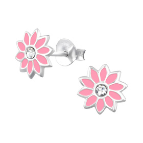 Blume Kinder Ohrringe 925 Silber