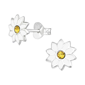 Blume Kinder Ohrringe 925 Silber