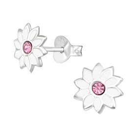 Blume Kinder Ohrringe 925 Silber