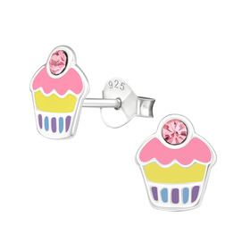 Cupcake Kinder Ohrringe 925 Silber