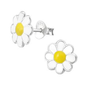 Blumen Kinder Ohrringe 925 Silber