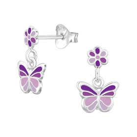 Schmetterling Kinder Ohrringe 925 Silber