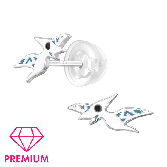 Dinosaurier Kinder Premium Ohrringe 925 Silber