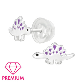 Dinosaurier Kinder Premium Ohrringe 925 Silber