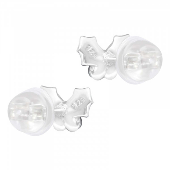 Stechpalmenblatt Kinder Premium Ohrringe 925 Silber