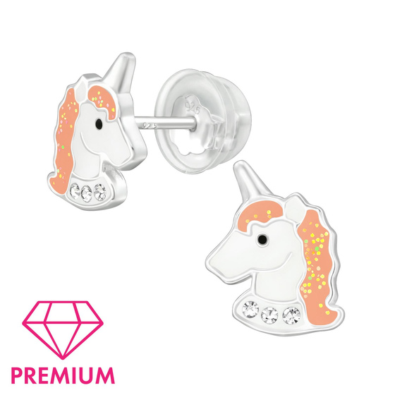 Einhorn Kinder Premium Ohrringe 925 Silber