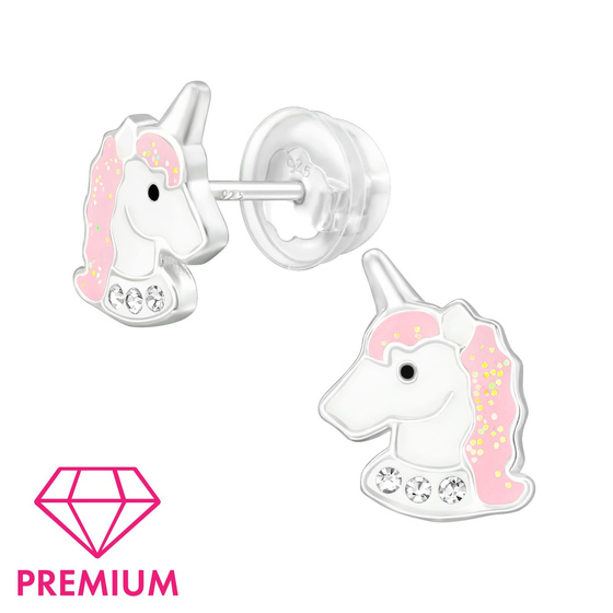 Einhorn Kinder Premium Ohrringe 925 Silber