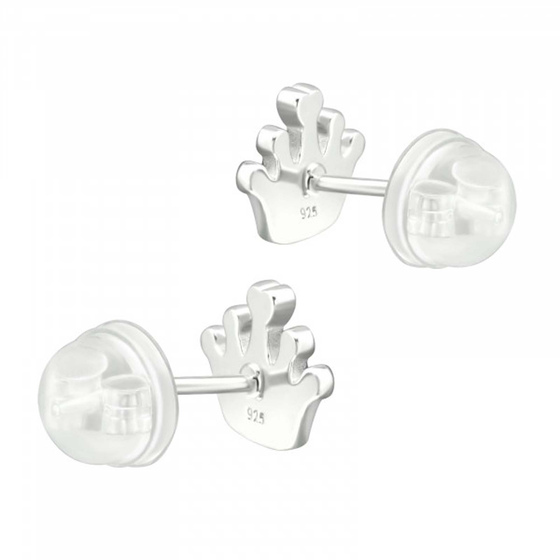 Kronen Kinder Premium Ohrringe 925 Silber
