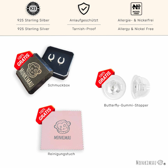 Kronen Kinder Premium Ohrringe 925 Silber