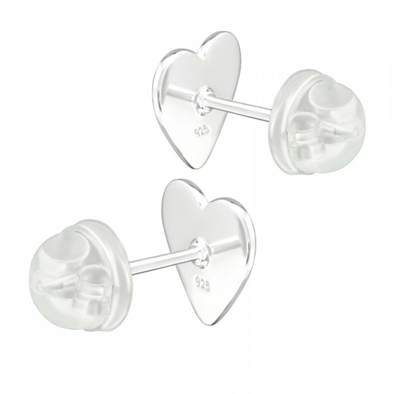 Herz Kinder Premium Ohrringe 925 Silber
