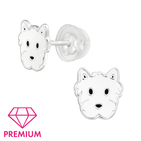 Hunde Kinder Premium Ohrringe 925 Silber