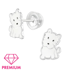 Hunde Kinder Premium Ohrringe 925 Silber