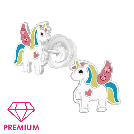 Einhorn Kinder Premium Ohrringe 925 Silber