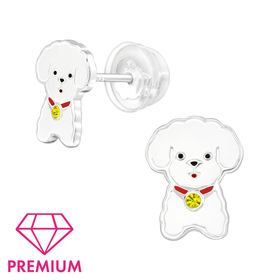 Hunde Kinder Premium Ohrringe 925 Silber