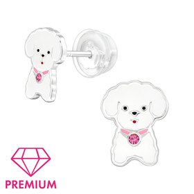 Hunde Kinder Premium Ohrringe 925 Silber
