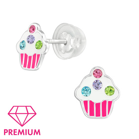 Kuchen Kinder Premium Ohrringe 925 Silber