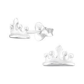 Krone Kinder Ohrringe 925 Silber