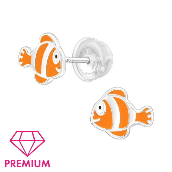 Fisch Kinder Premium Ohrringe 925 Silber