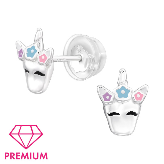 Einhorn Kinder Premium Ohrringe 925 Silber