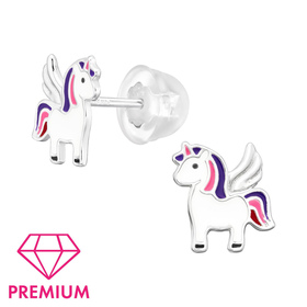 Einhorn Kinder Premium Ohrringe 925 Silber