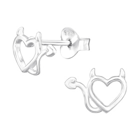 Herz Kinder Ohrringe 925 Silber