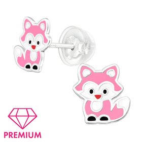 Fuchs Kinder Premium Ohrringe 925 Silber