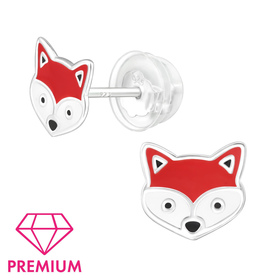 Fuchs Kinder Premium Ohrringe 925 Silber