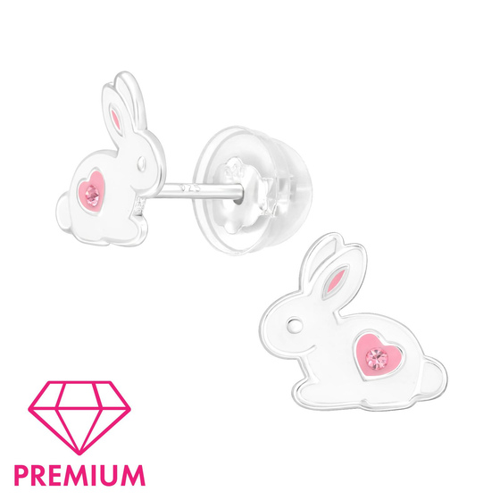 Hase Kinder Premium Ohrringe 925 Silber